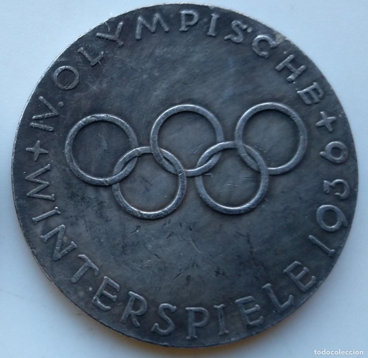 Medallas hist&oacute;ricas: ESPECTACULAR Moneda Olimpiadas de Invierno 1936 - Foto 1