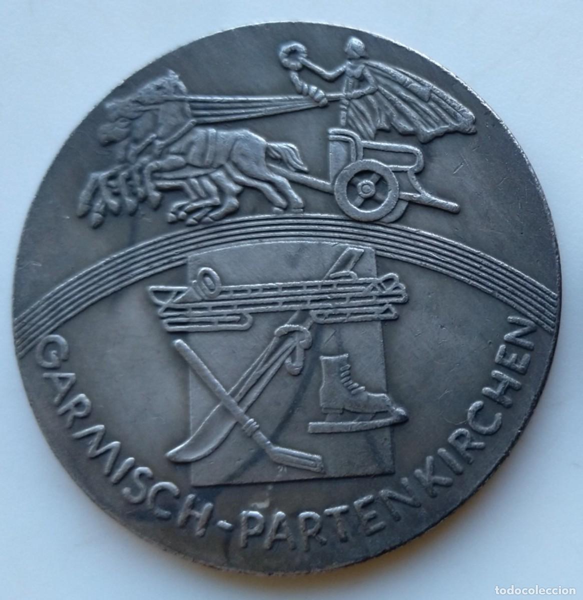 Medallas hist&oacute;ricas: ESPECTACULAR Moneda Olimpiadas de Invierno 1936 - Foto 2