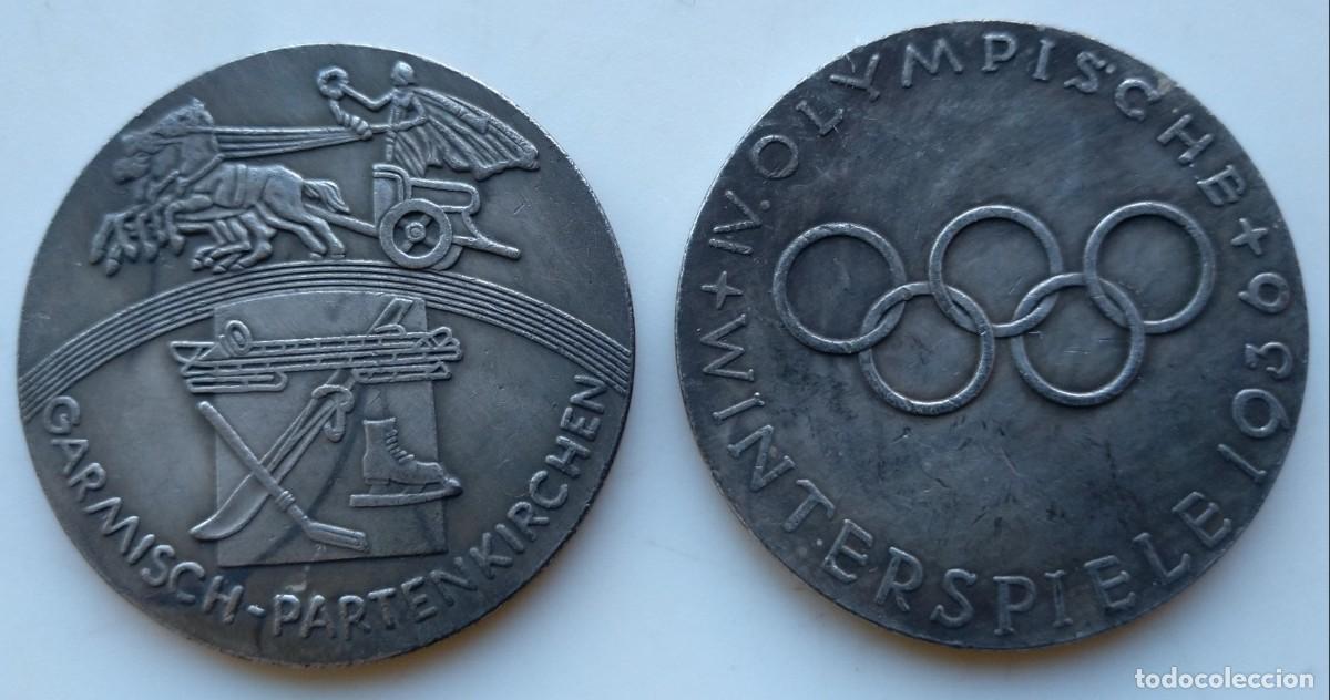 Medallas hist&oacute;ricas: ESPECTACULAR Moneda Olimpiadas de Invierno 1936 - Foto 3