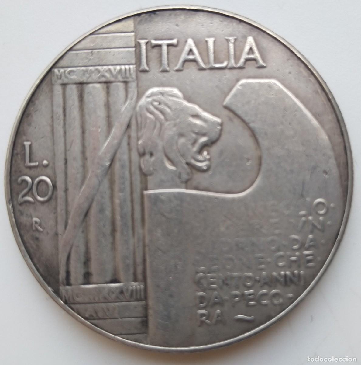 Medallas hist&oacute;ricas: ESPECTACULAR Moneda Benito Mussolini 1943 - Foto 2