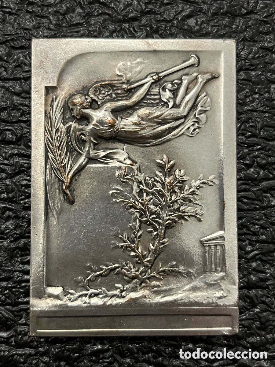 Medallas hist&oacute;ricas: Medalla de bronce rectangular Firmada P. Vannier - Foto 2