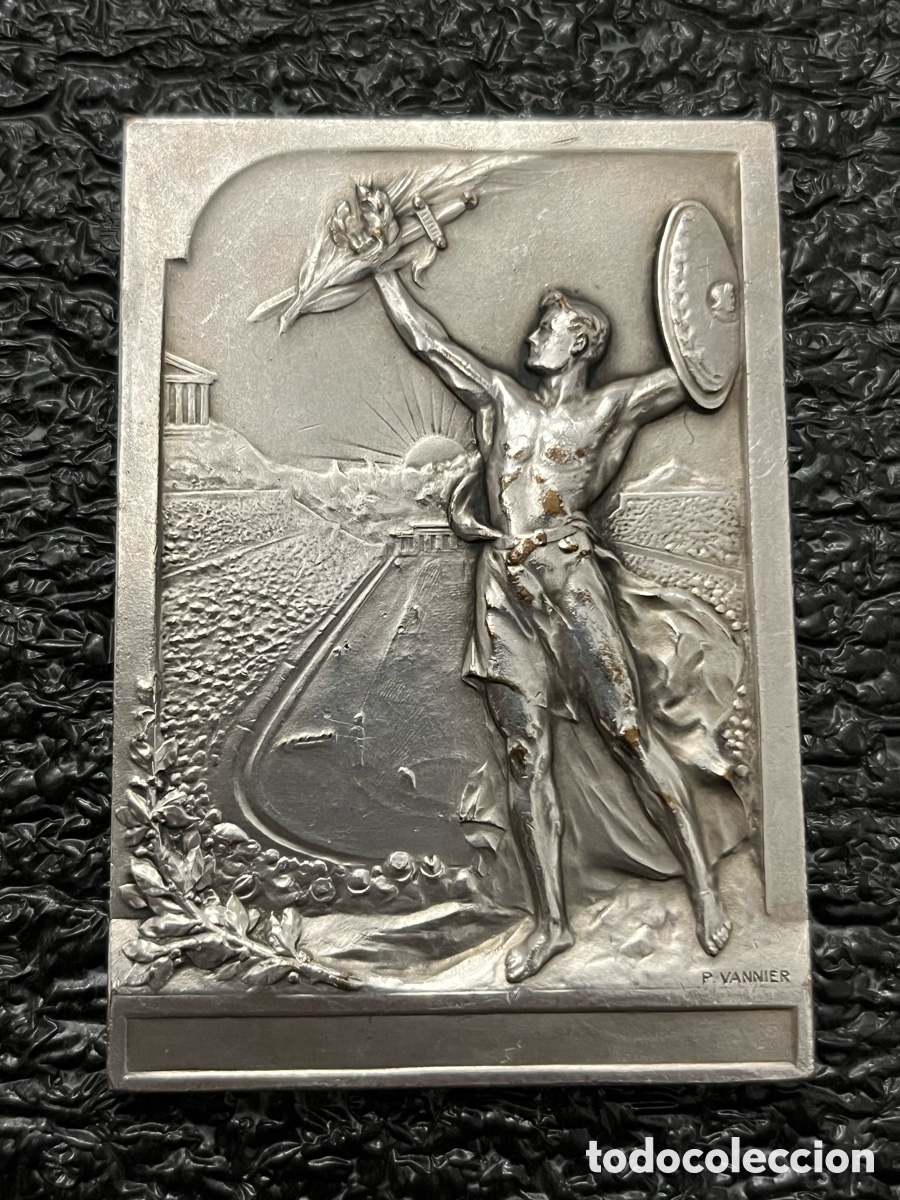 Medallas hist&oacute;ricas: Medalla de bronce rectangular Firmada P. Vannier - Foto 1