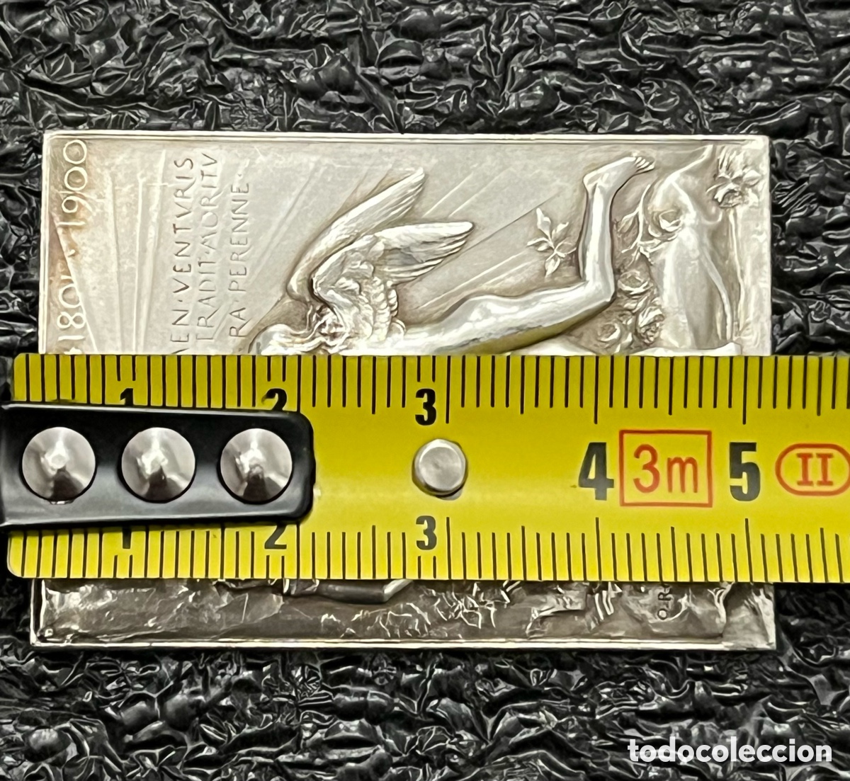 Medallas hist&oacute;ricas: Medalla rectangular de bronce 1900 Exposici&oacute;n Universal de Paris - Foto 8