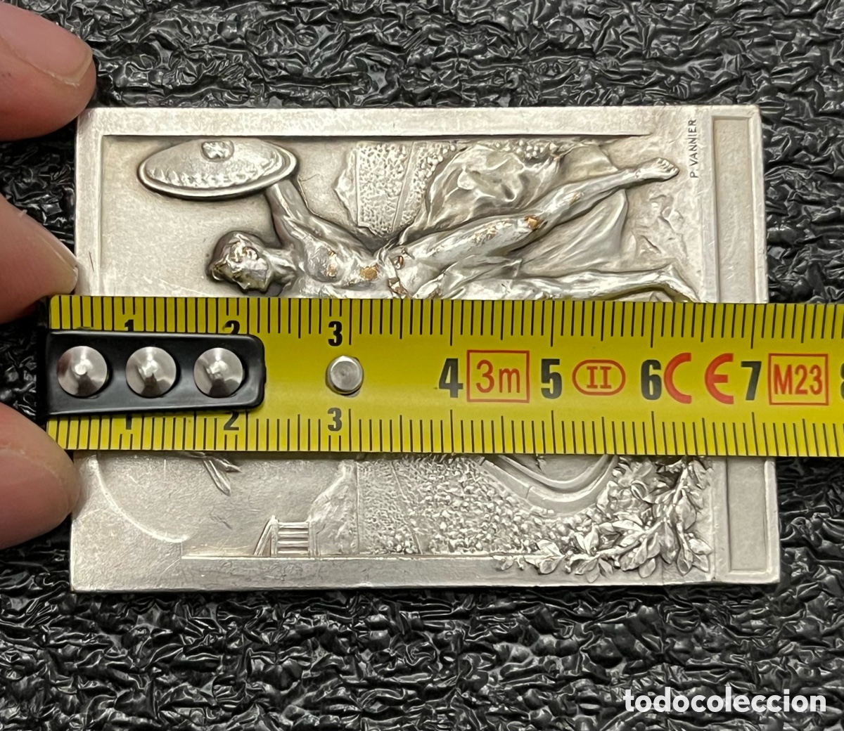 Medallas hist&oacute;ricas: Medalla de bronce rectangular Firmada P. Vannier - Foto 5
