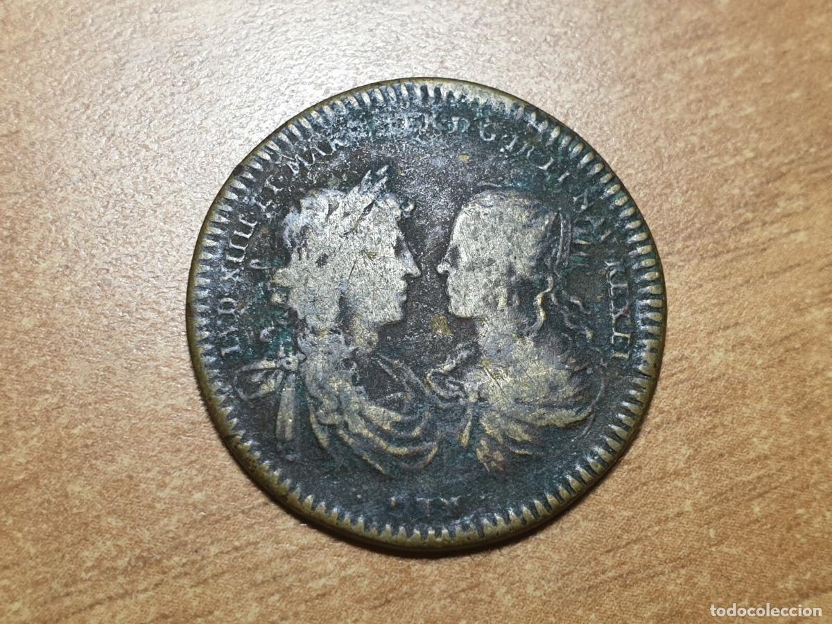 Historical Medals: FRANCIA JETON LOUIS XIV Y MARIA TERESA HIJA FELIPE IV LEGADO PAPAL EN PARIS 25mm