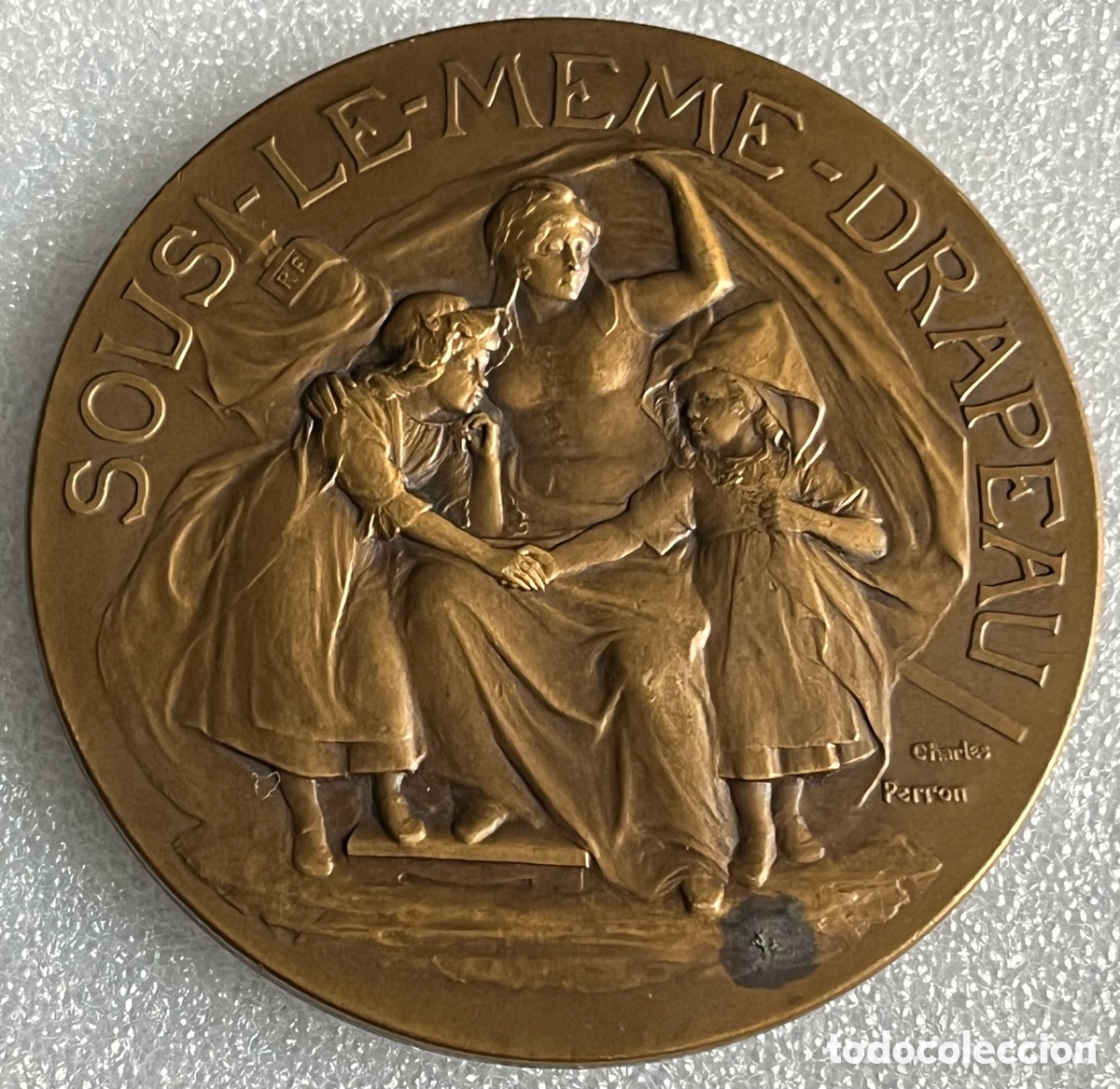 Medallas hist&oacute;ricas: Charles Perron - Medalla Francesa de bronce - Foto 2
