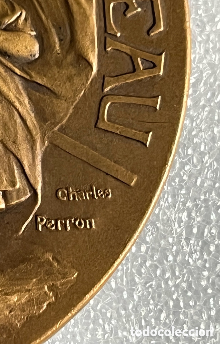 Medallas hist&oacute;ricas: Charles Perron - Medalla Francesa de bronce - Foto 5