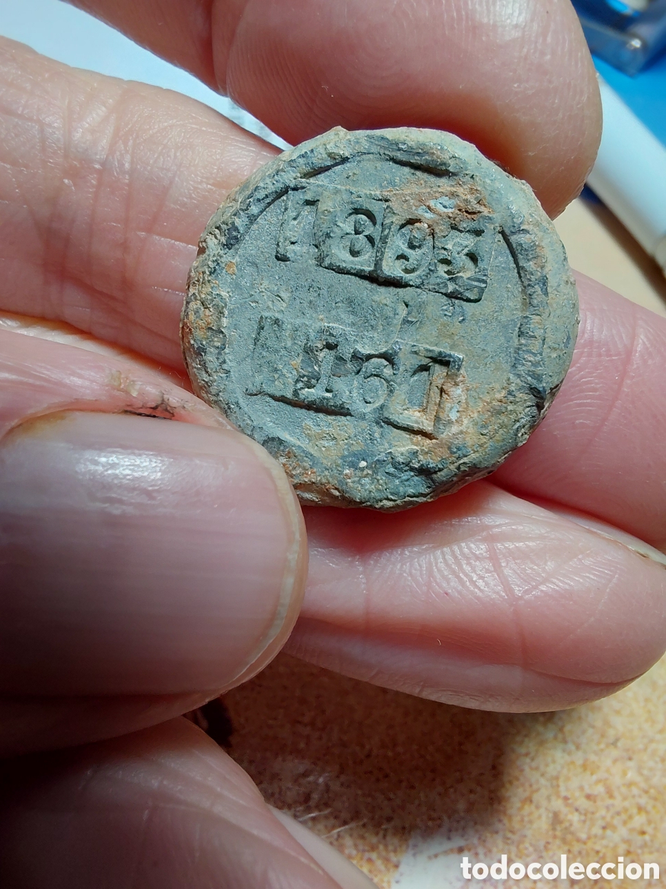 Medallas hist&oacute;ricas: Marchamo de plomo de 1893 - Foto 2