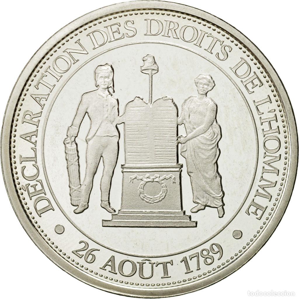 Historische Medaillen: [#432384] Francia, Medal, D&eacute;claration des Droits de l'Homme, 1989, Proof, SC, Plata