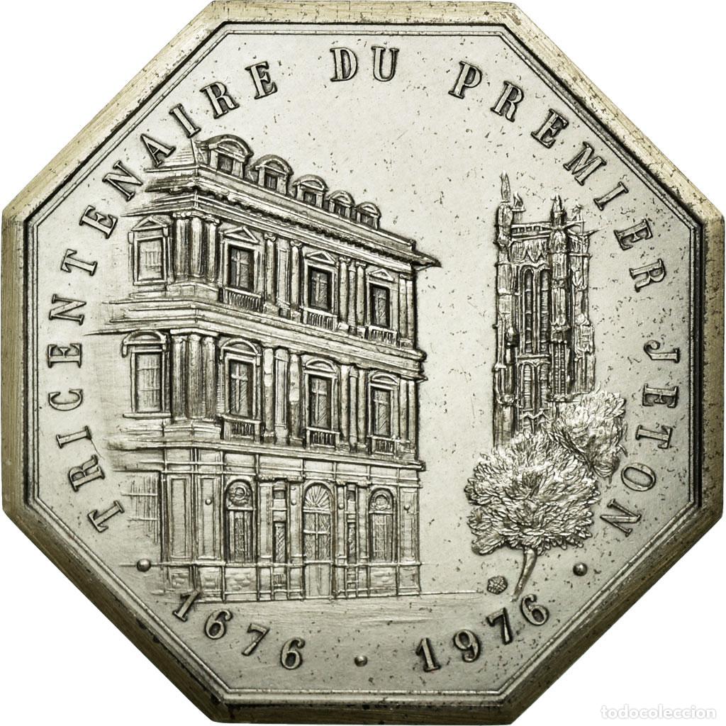 Medalhas hist&oacute;ricas: [#558677] Francia, Token, Compagnie des Notaires de Paris, 1976, SC, Plata