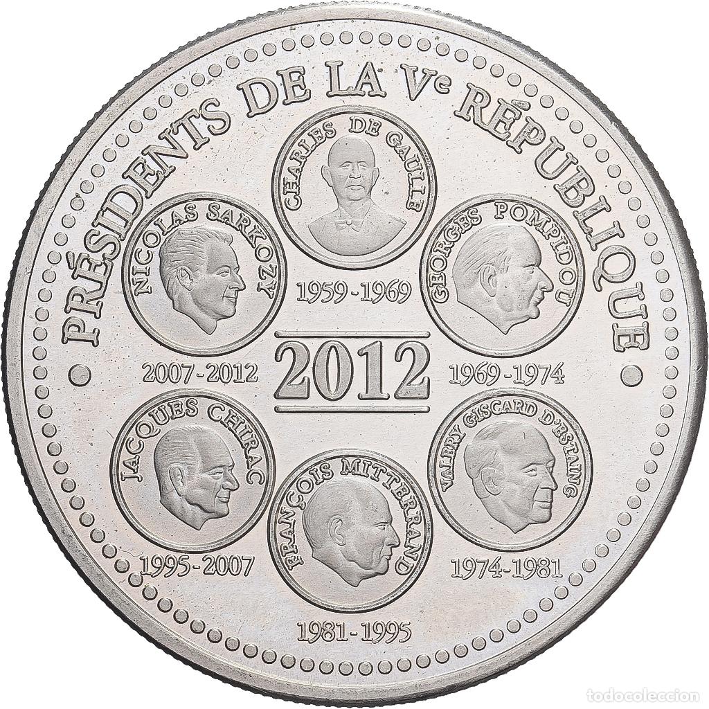 Medalhas hist&oacute;ricas: [#1526206] Francia, medalla, Pr&eacute;sidents de la V&egrave;me R&eacute;publique, Elys&eacute;e, 2012, Aluminio y