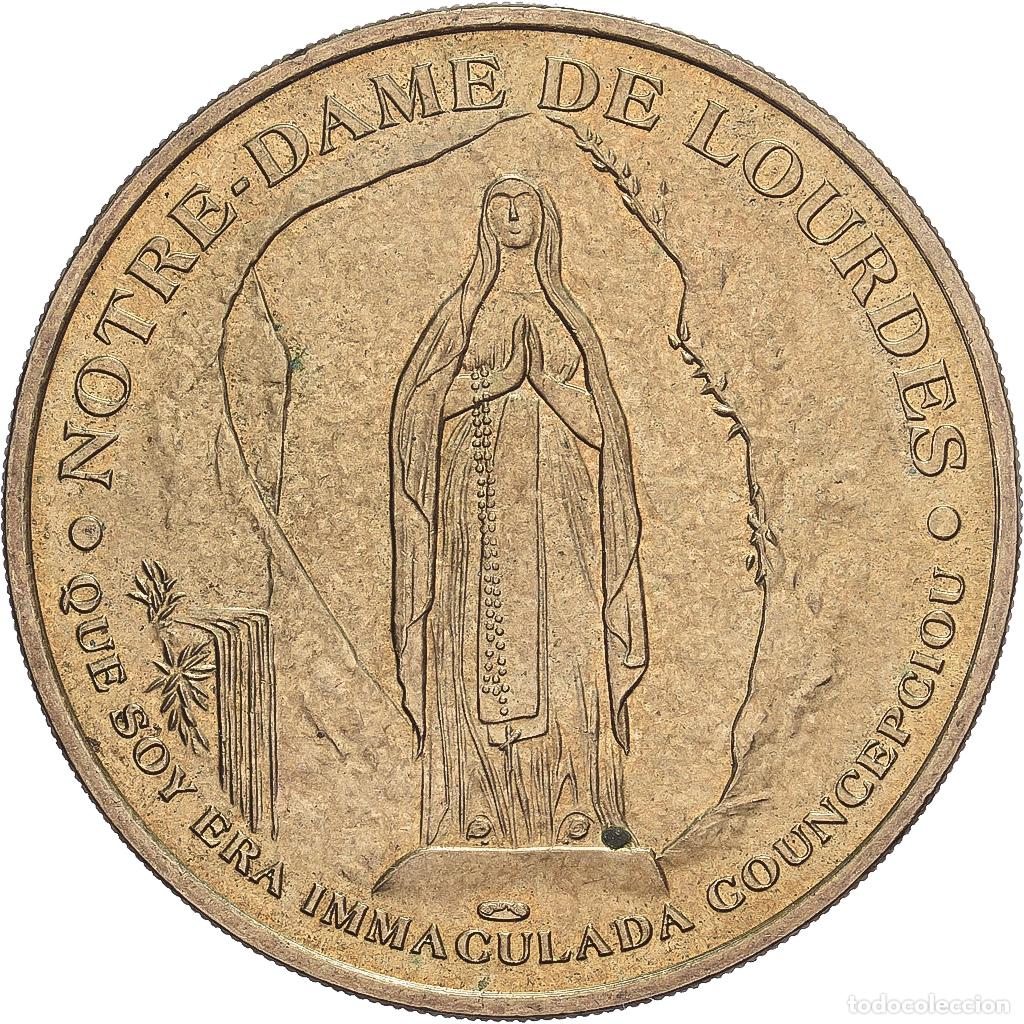Medalhas hist&oacute;ricas: [#1526203] Francia, zeton, Notre Dame de Lourdes, Aluminio y cupron&iacute;quel, MDP, MBC+