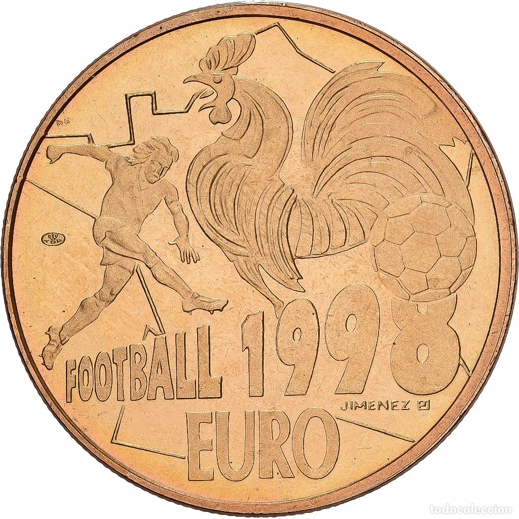 Historische Medaillen: [#1527051] Francia, medalla, 10 Euro, Football, 1998, Copper Gilt, FDC