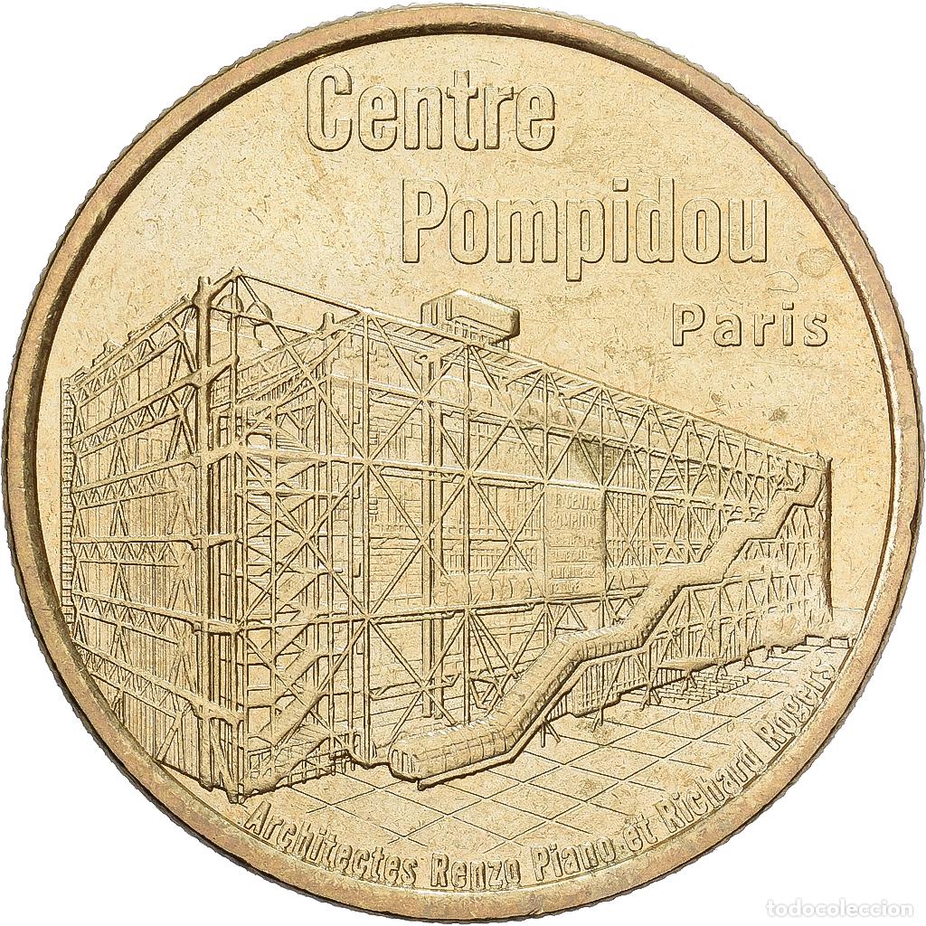 Medalhas hist&oacute;ricas: [#1527132] Francia, zeton, Paris - Centre Pompidou, Aluminio y cupron&iacute;quel, EBC