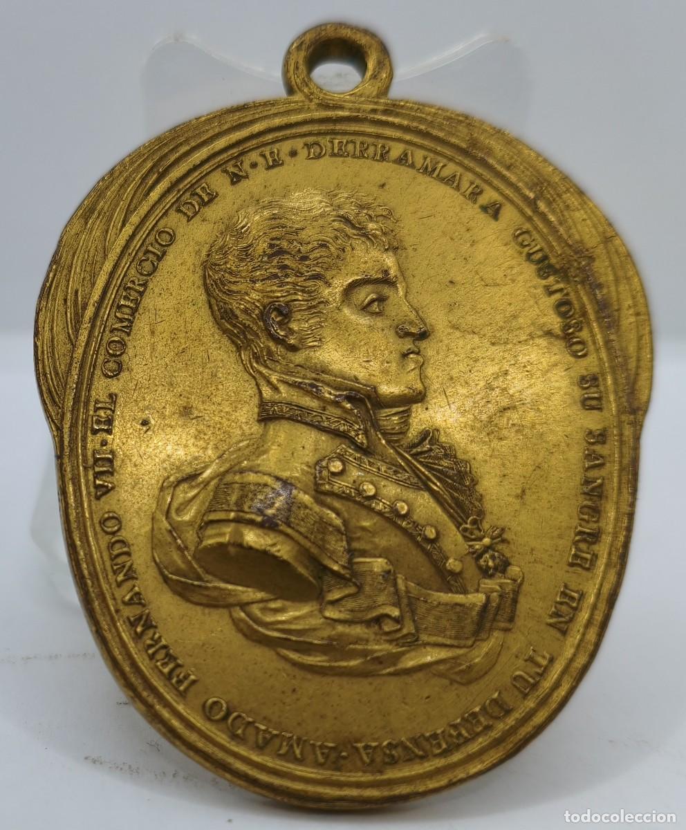 Medallas hist&oacute;ricas: Medalla de 1809. Fernando VII. Jura patri&oacute;tica del Comercio de Nueva Espa&ntilde;a.