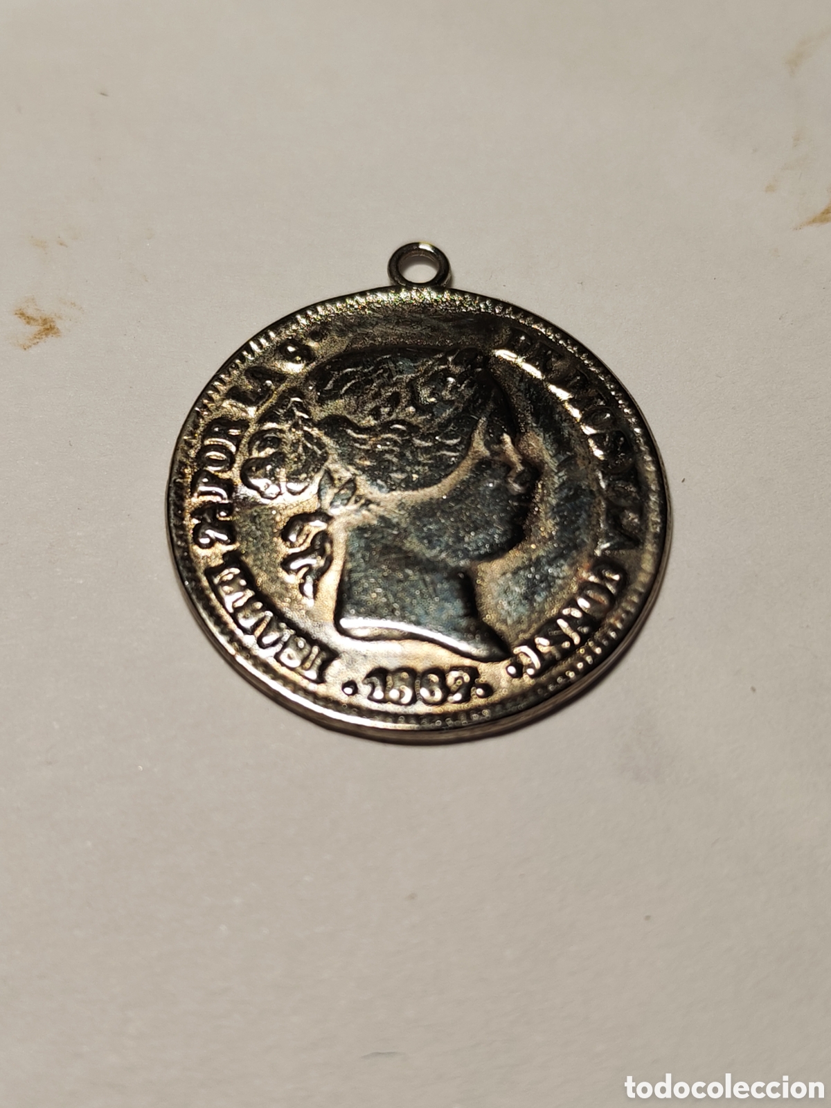 Historical Medals: Medalla Isabel II. 1 real. 1867. Plata