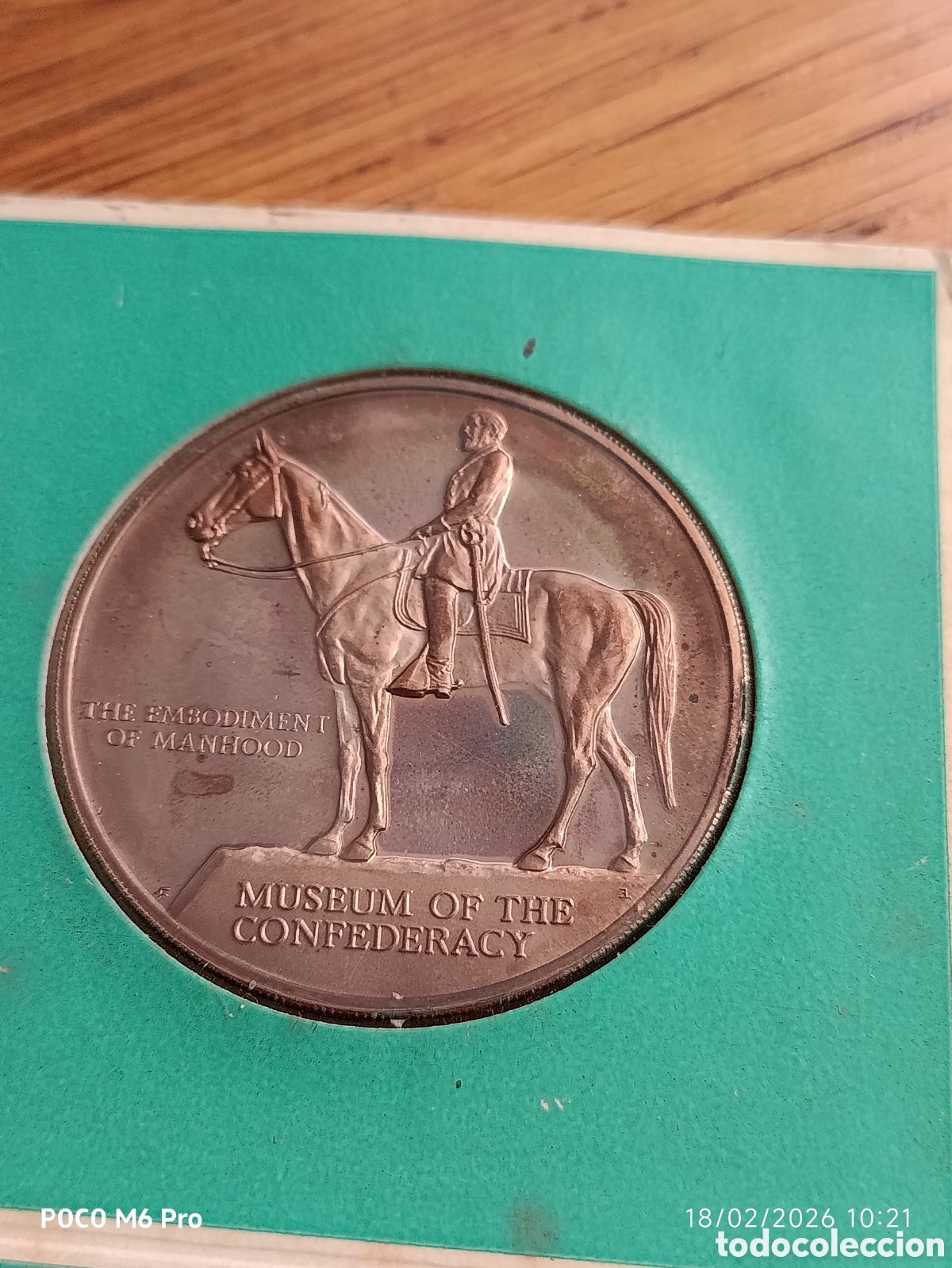 Medallas hist&oacute;ricas: Medalla Franklin Mint Robert E. Lee. 1970 Bronce. - Foto 4