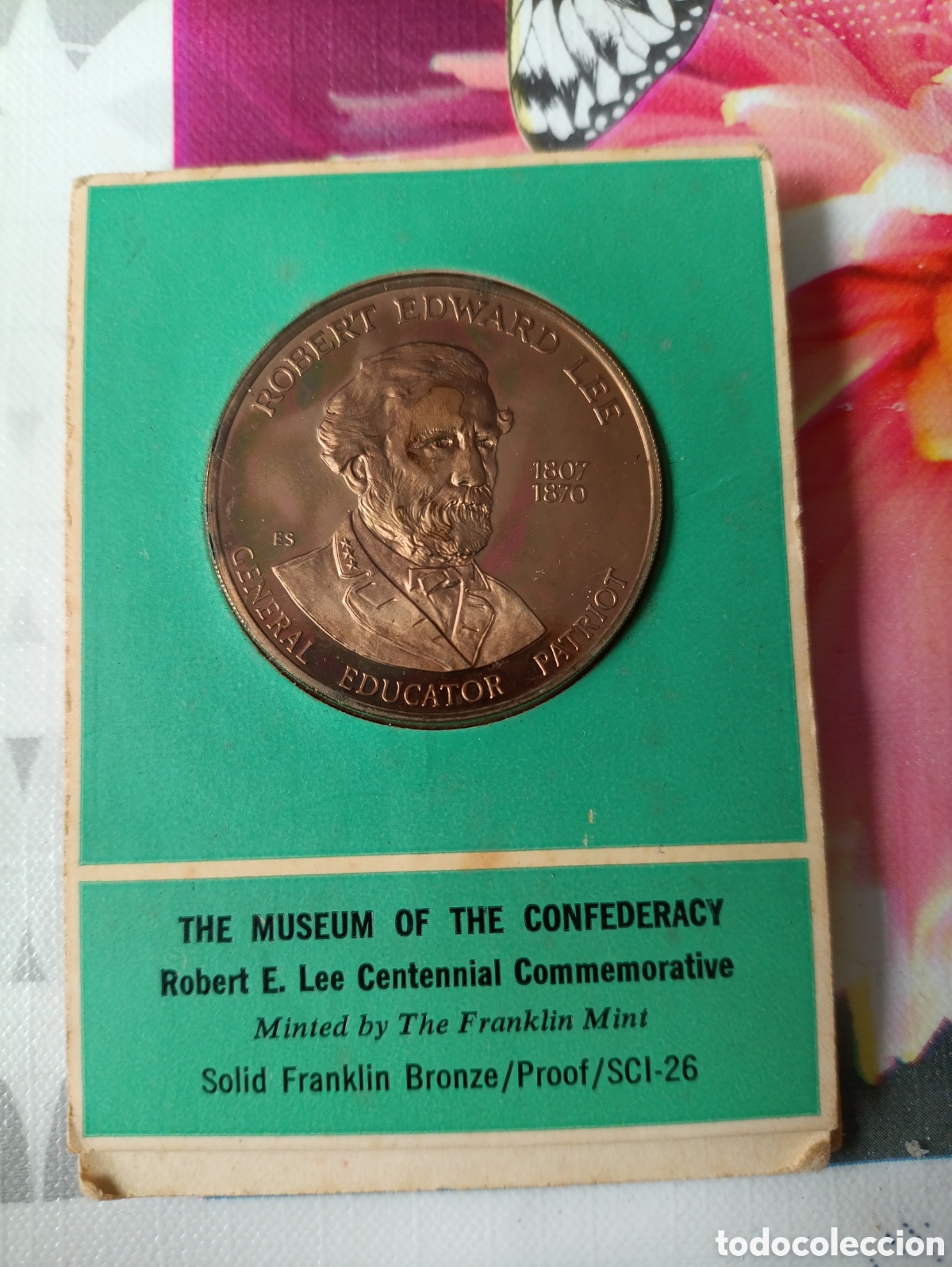 Medallas hist&oacute;ricas: Medalla Franklin Mint Robert E. Lee. 1970 Bronce. - Foto 1