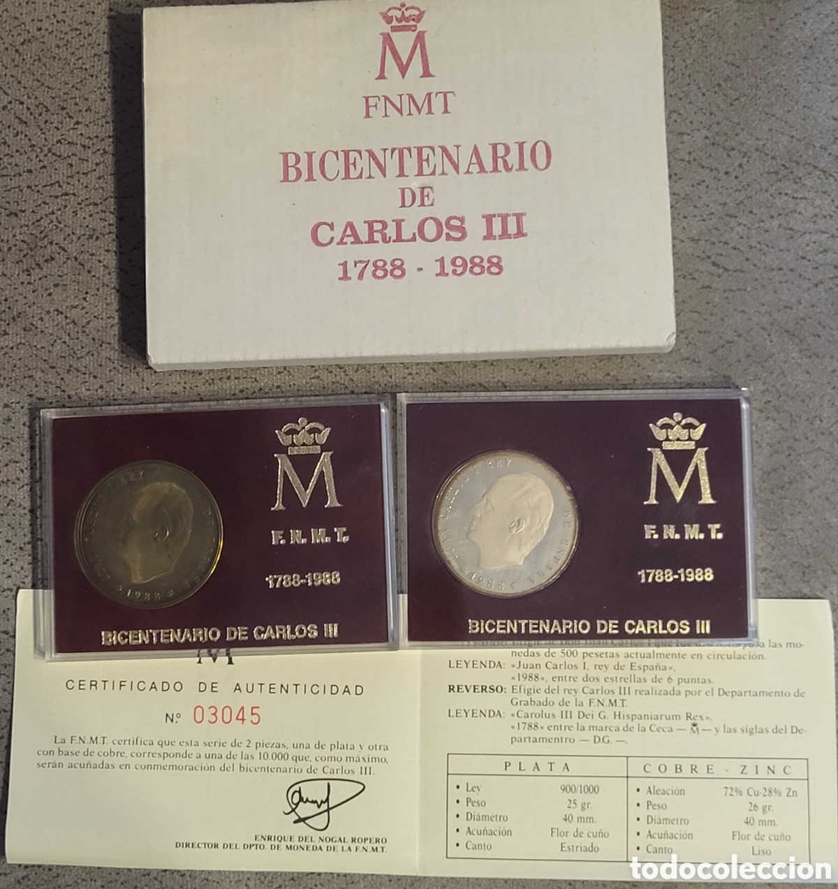 Medallas hist&oacute;ricas: Estuche Bicentenario Carlos III, FNMT