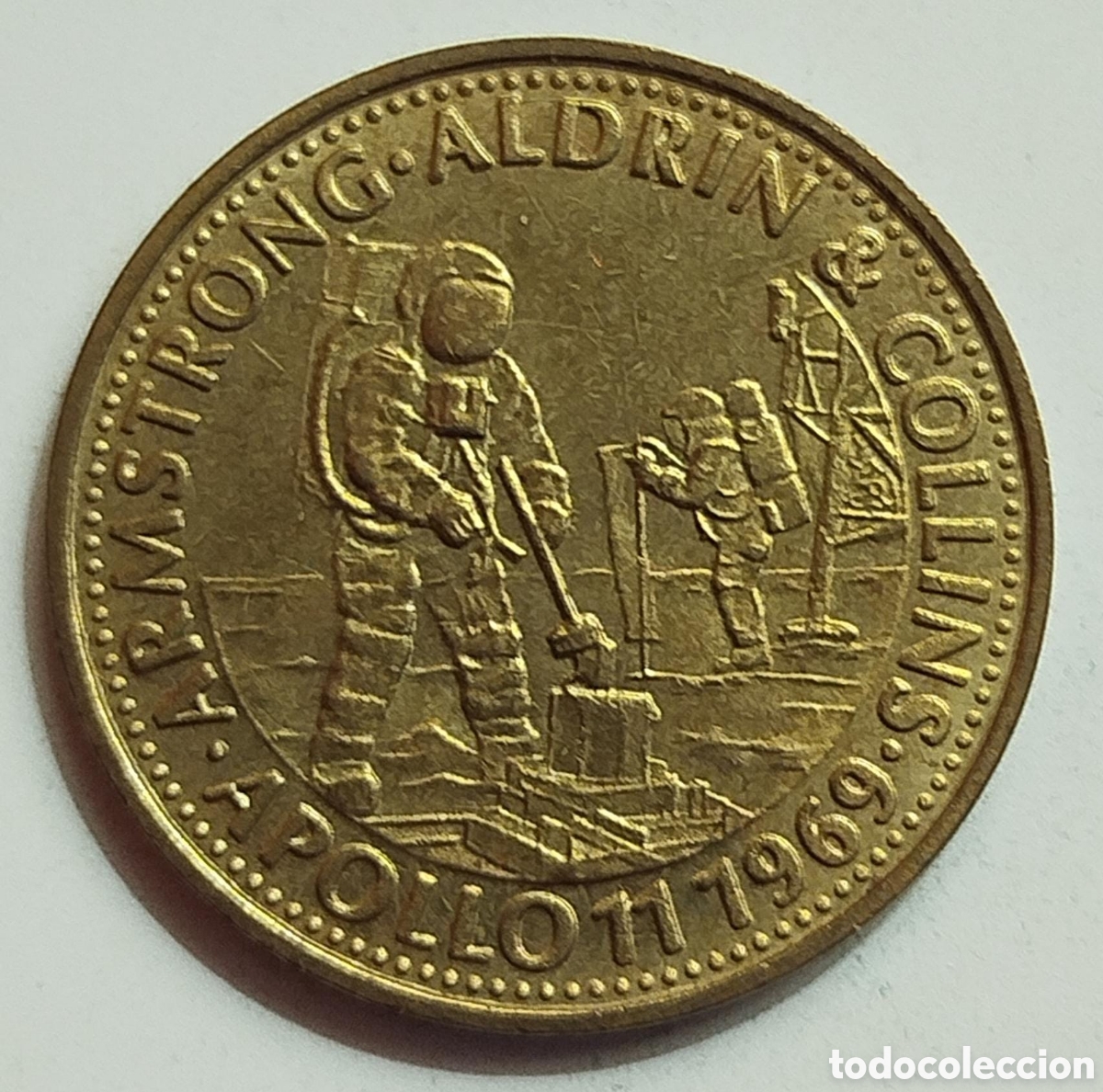 Medallas hist&oacute;ricas: MONEDA SHELL APOLLO 11 1969 ARMSTRONG
