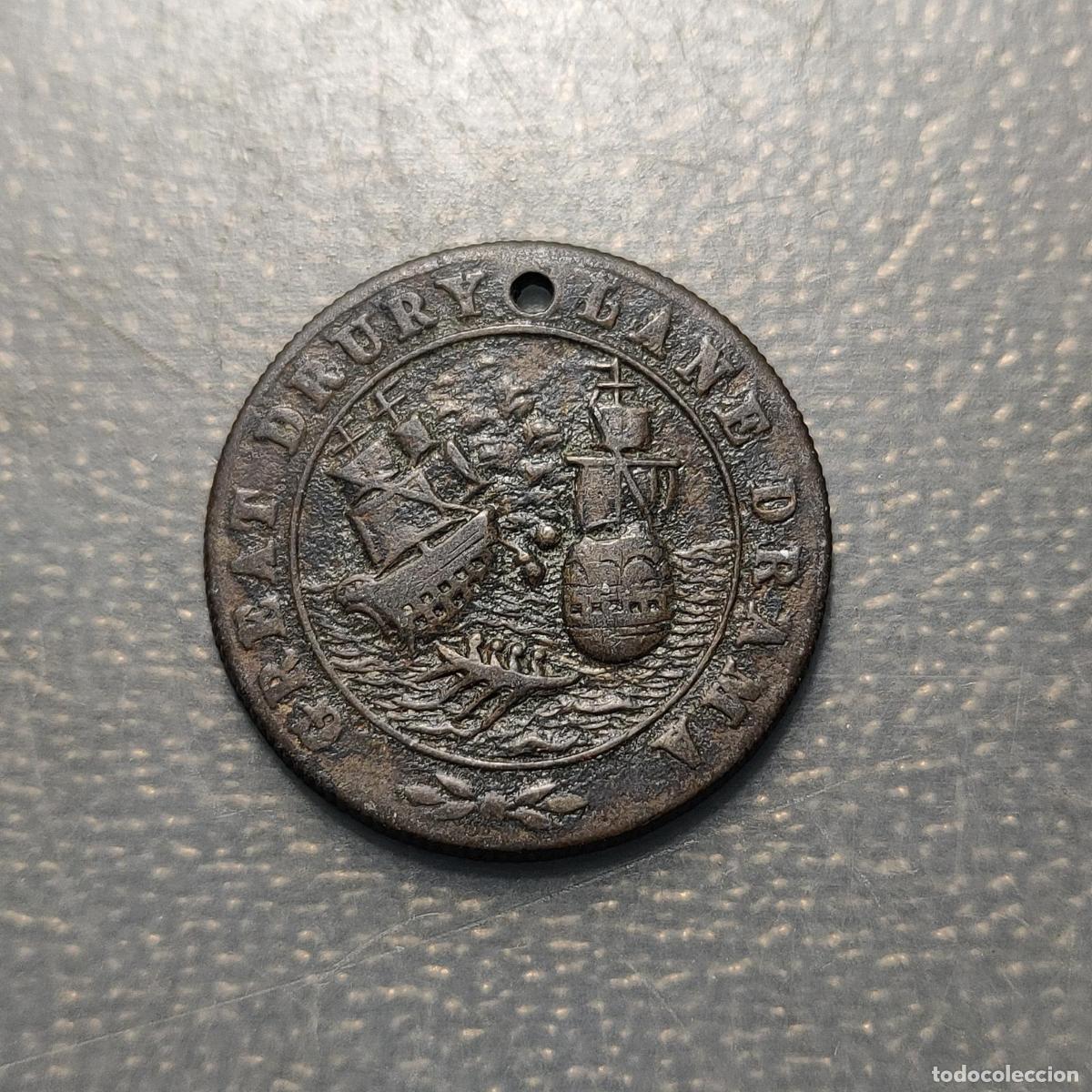 Medallas hist&oacute;ricas: ESPA&Ntilde;A GRAN BRETA&Ntilde;A MEDALLA INGLESA 1888 300 A&Ntilde;OS DE LA ARMADA INVENCIBLE AGUJERO