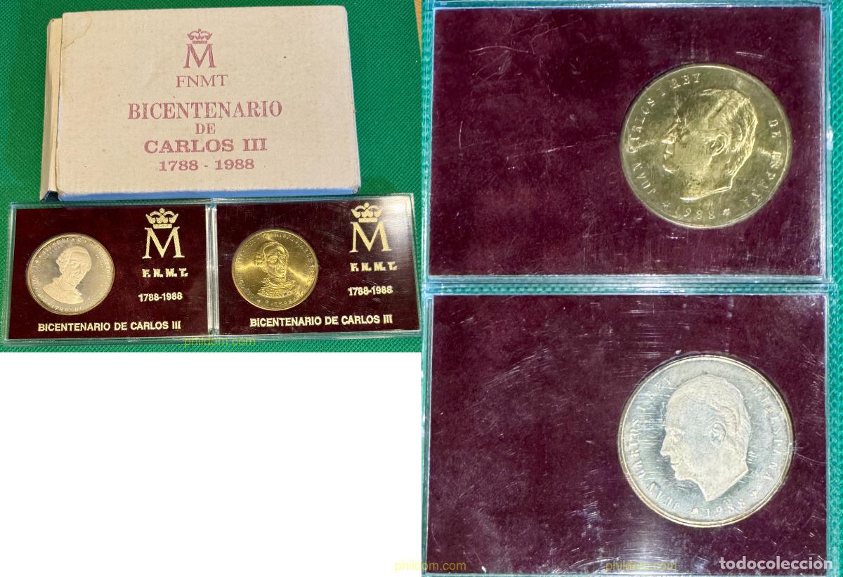 Medallas hist&oacute;ricas: MEDALLA BICENTENARIO DE CARLOS III 1788 - 1988