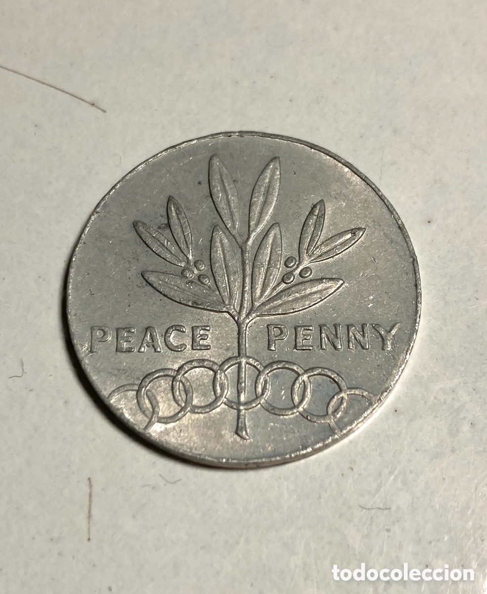 Medallas hist&oacute;ricas: Peace Penny. Gran Breta&ntilde;a 1945. II Guerra Mundial.