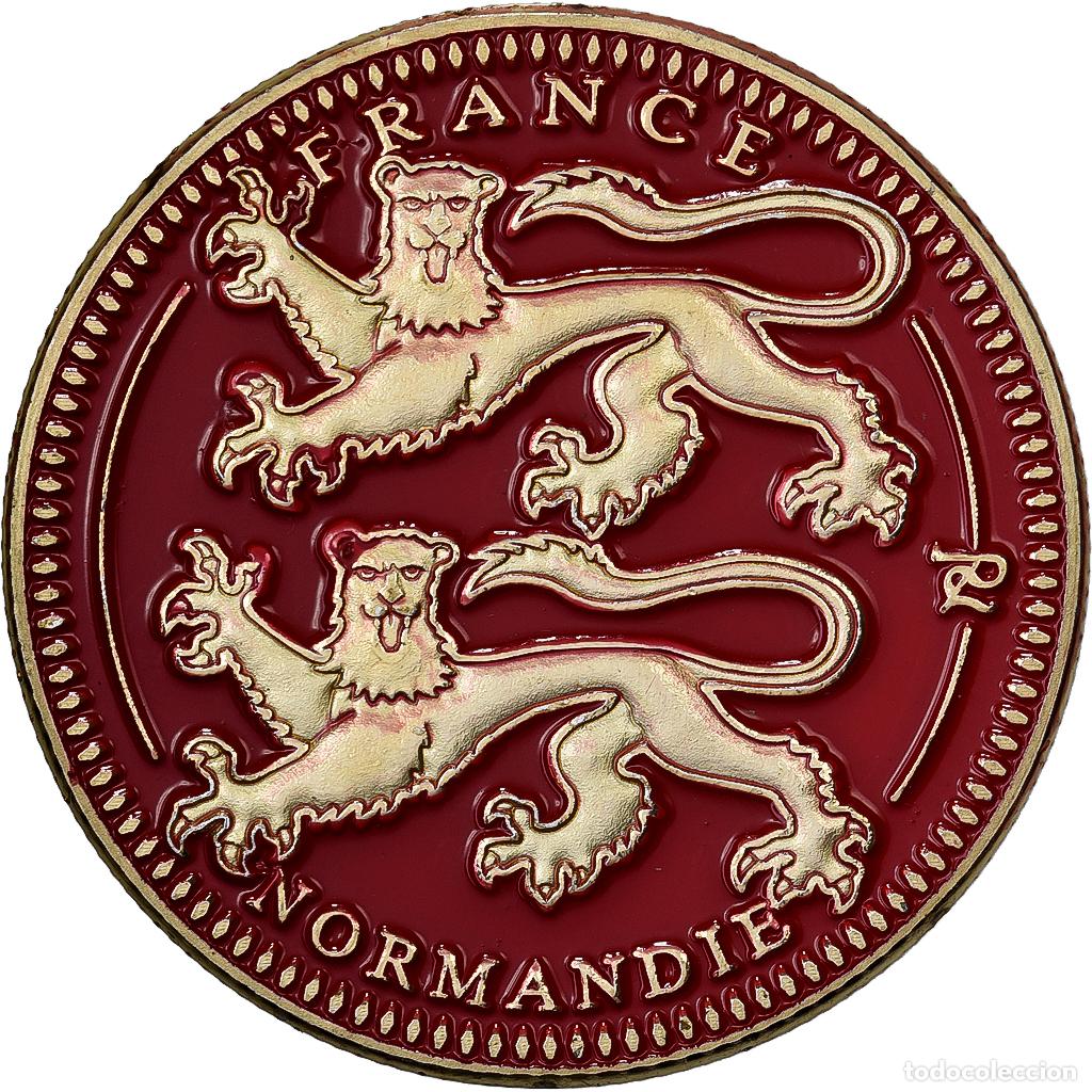 Historical Medals: [#137667] Francia, medalla, France, Normandie, Acero, Colourized, SC