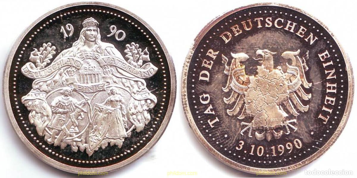 Medallas hist&oacute;ricas: DEUTSCHLAND MEDAILLE 1990 TAG DER DEUTSCHEN EINHEIT PROOF