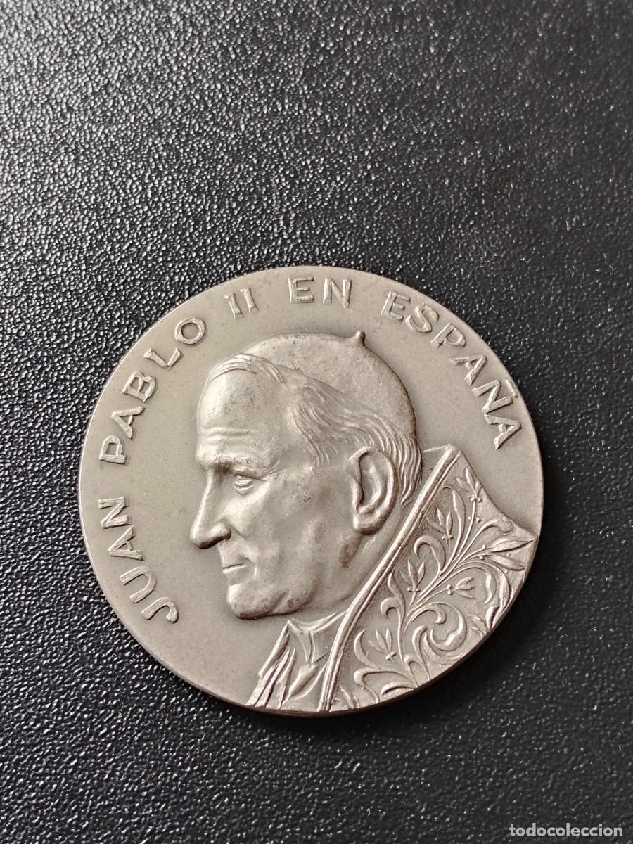 Medallas hist&oacute;ricas: MEDALLA PLATA: JUAN PABLO II EN ESPA&Ntilde;A