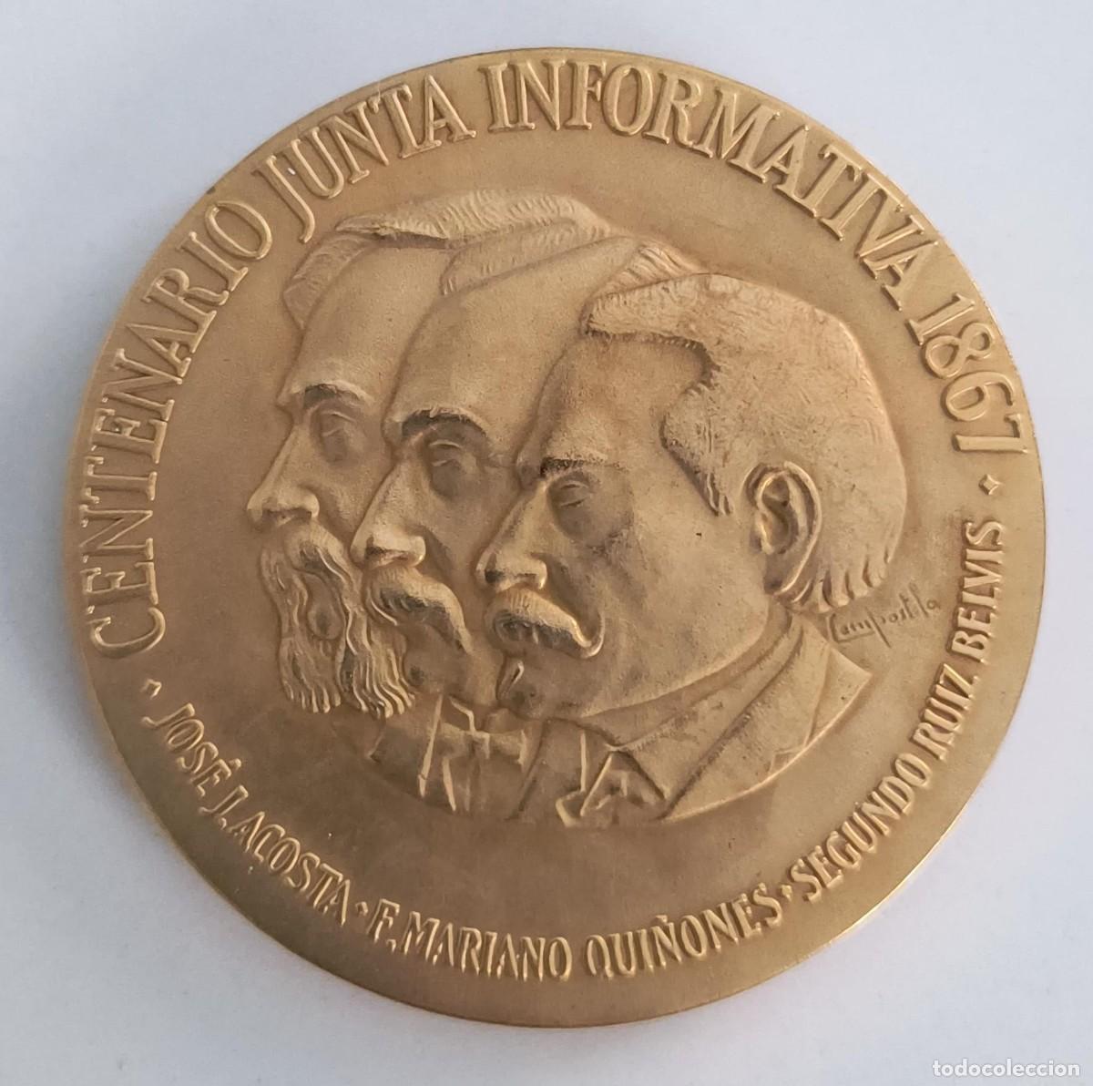 Medallas hist&oacute;ricas: MEDALLA DEL CENTENARIO JUNTA INFORMATIVA - A&Ntilde;O 1867 - Foto 2
