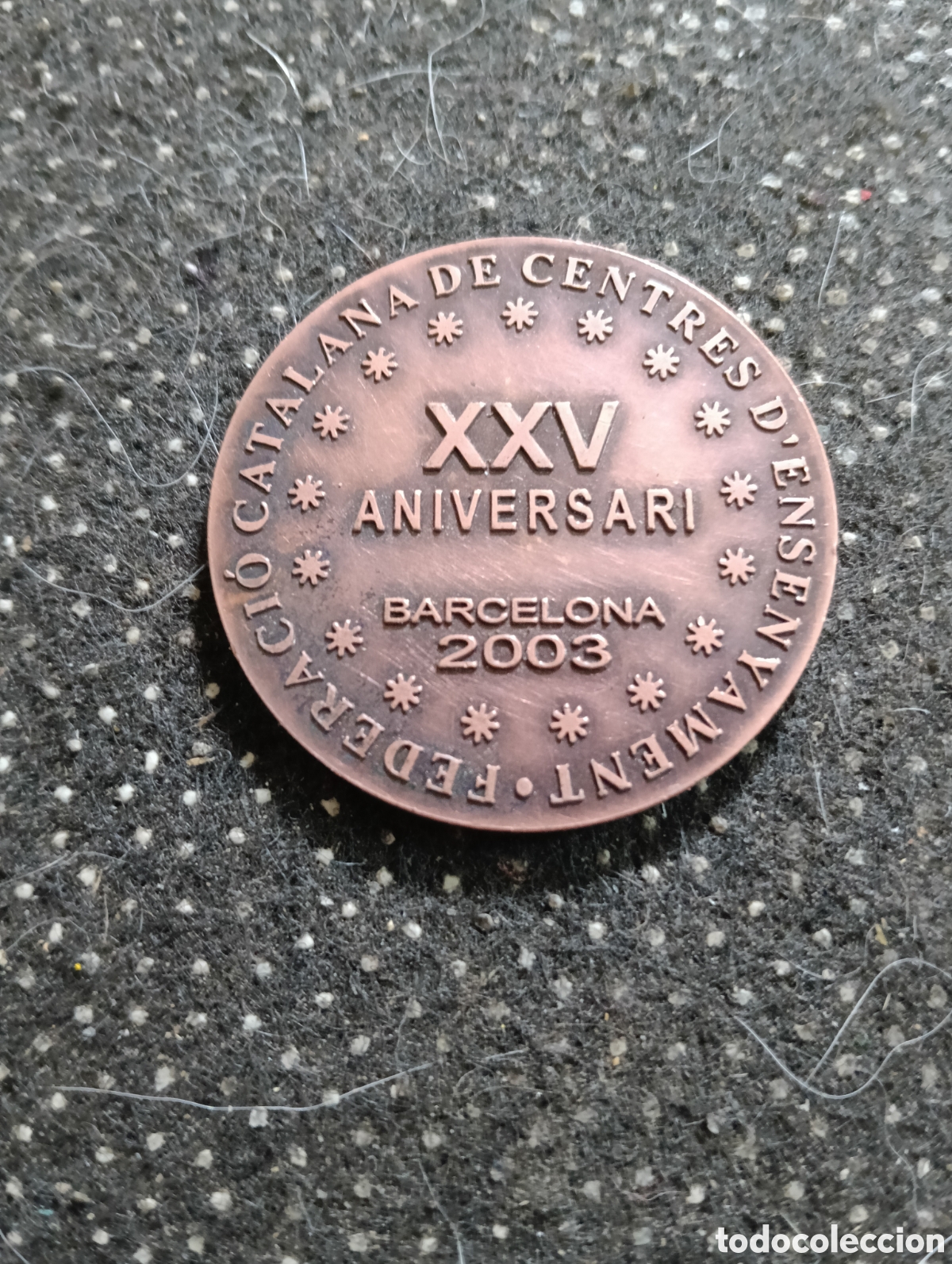 Historische Medaillen: Medalla conmemorativa&nbsp;emitida por la&nbsp;Federaci&oacute; Catalana de Centres d'Ensenyament (FECACEN)&nbsp;para cele
