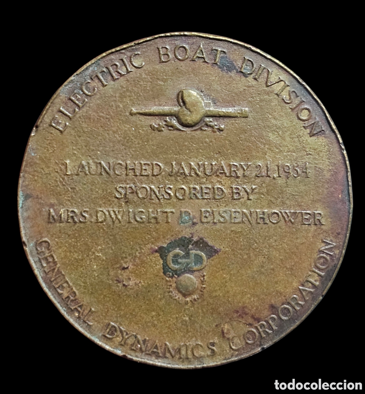 Medallas hist&oacute;ricas: Medalla conmemorativa del lanzamiento del USS Nautilus 1954