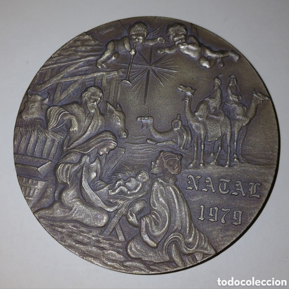 Medallas hist&oacute;ricas: Medalla Art&iacute;stica 273 gr. Bronce Natal 1979 - Escultor Jos&eacute; Gerardo - Gravarte (Portugal)
