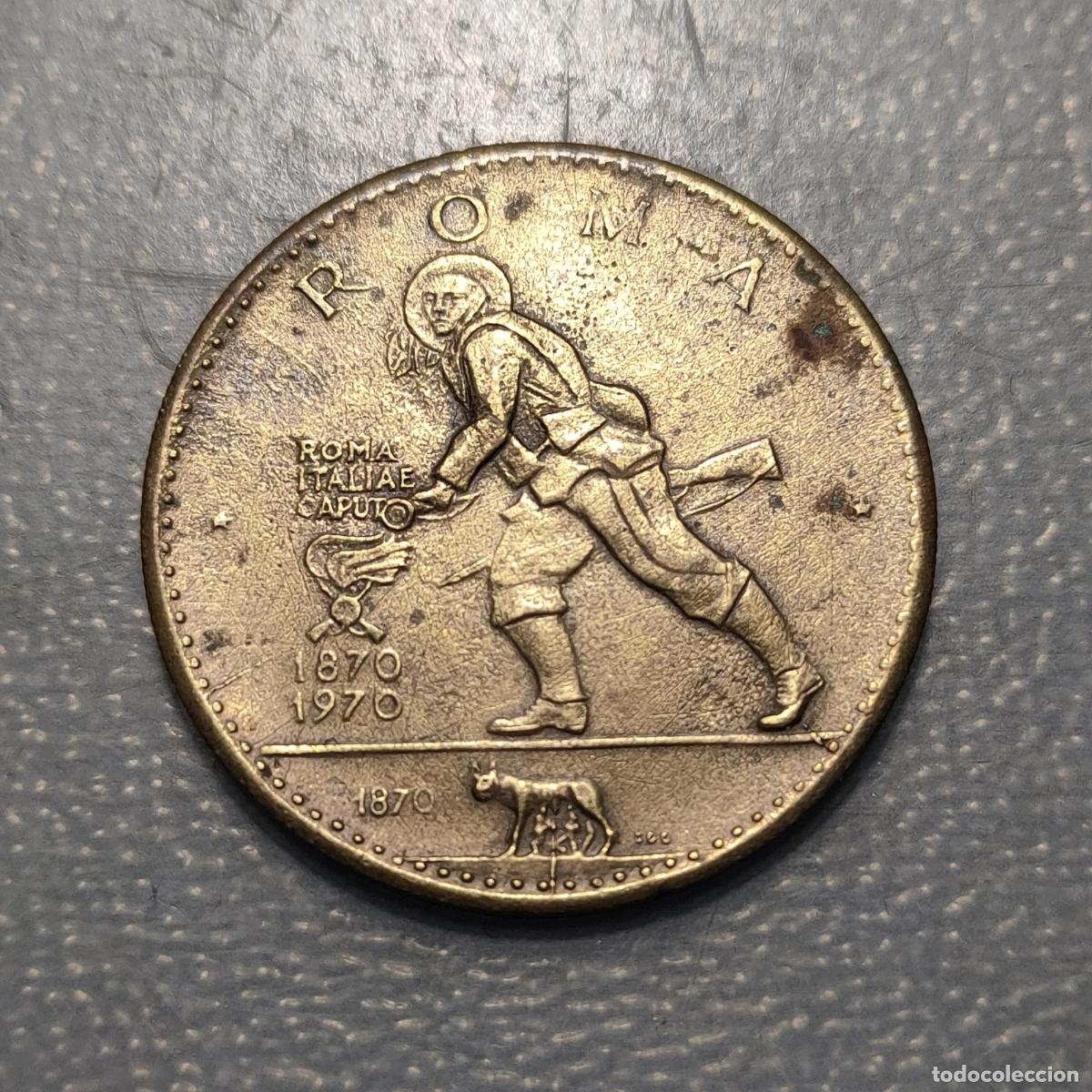 Medallas hist&oacute;ricas: EMIRATOS ARABES UNIDOS UAE RAS AL KHAIRA FICHA ROMA CAPITAL 1870-1970 32mm