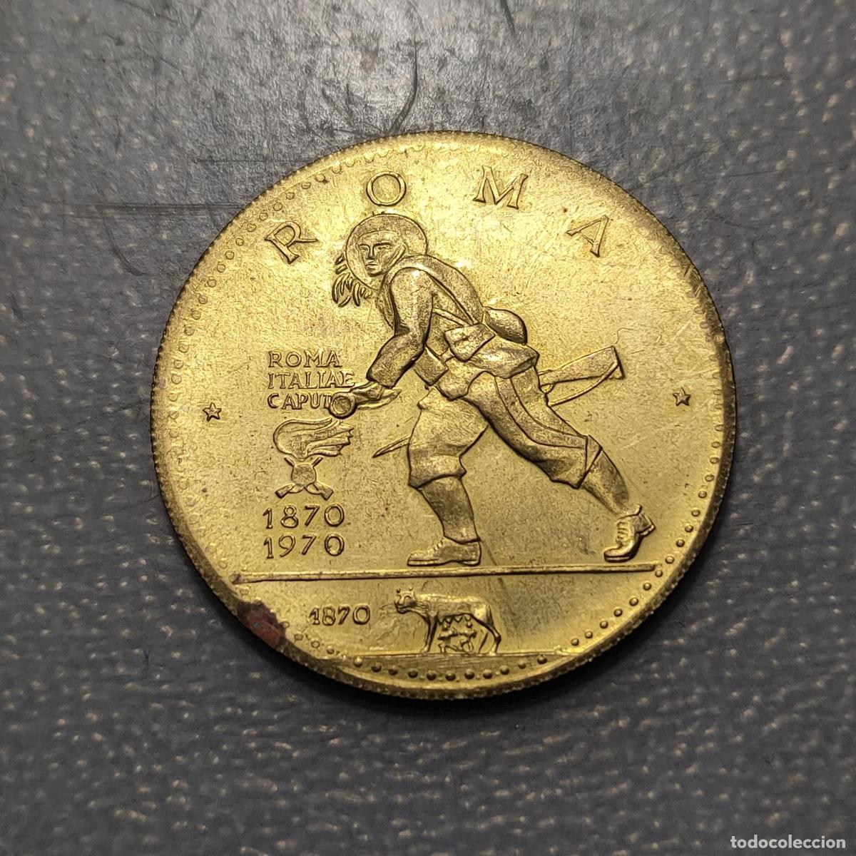 Medallas hist&oacute;ricas: EMIRATOS ARABES UNIDOS UAE RAS AL KHAIRA FICHA ROMA CAPITAL 1870-1970 32mm