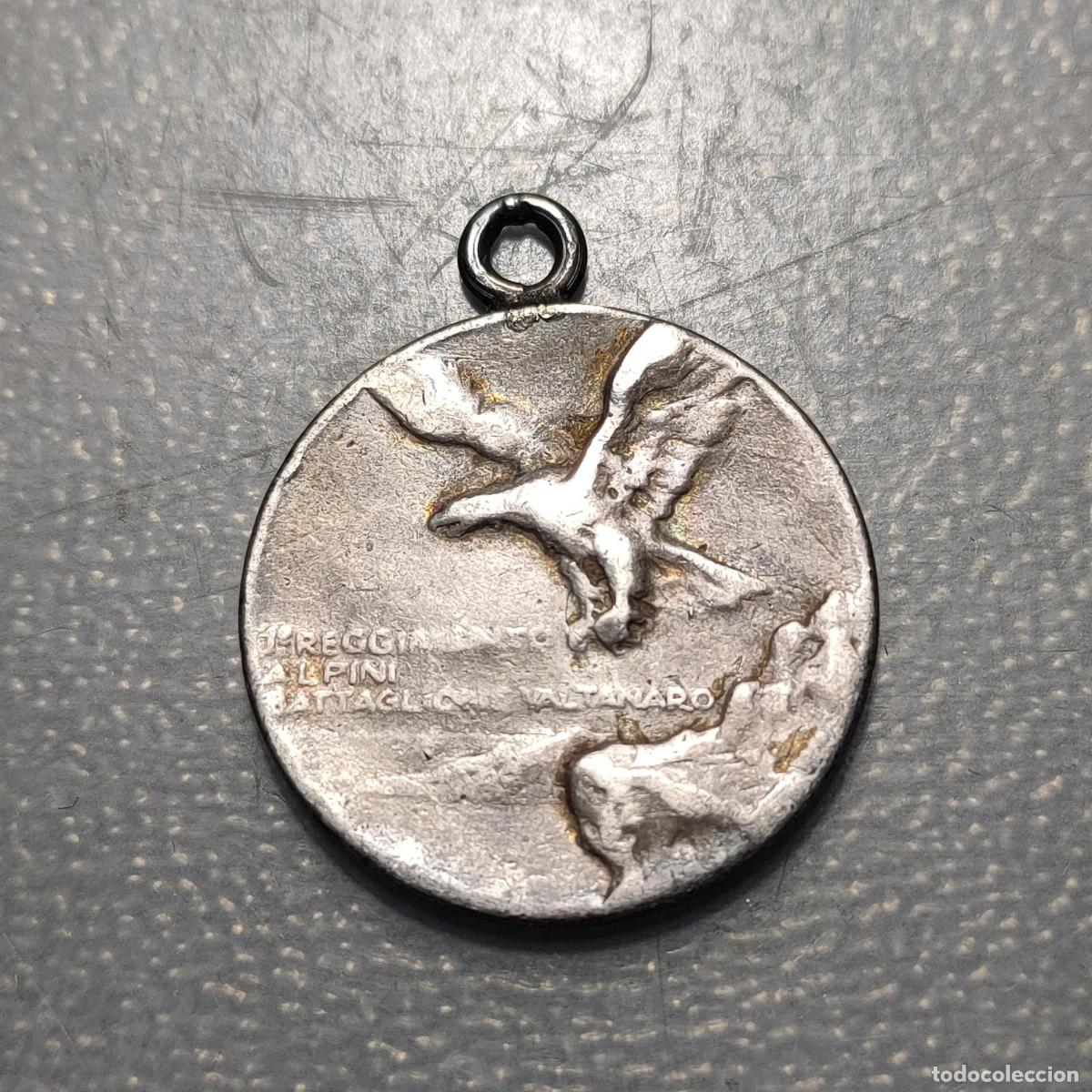 Medallas hist&oacute;ricas: ITALIA WWI I GUERRA MUNDIAL I REGIMIENTO ALPINOS BATALLON VALTANARO PLATA