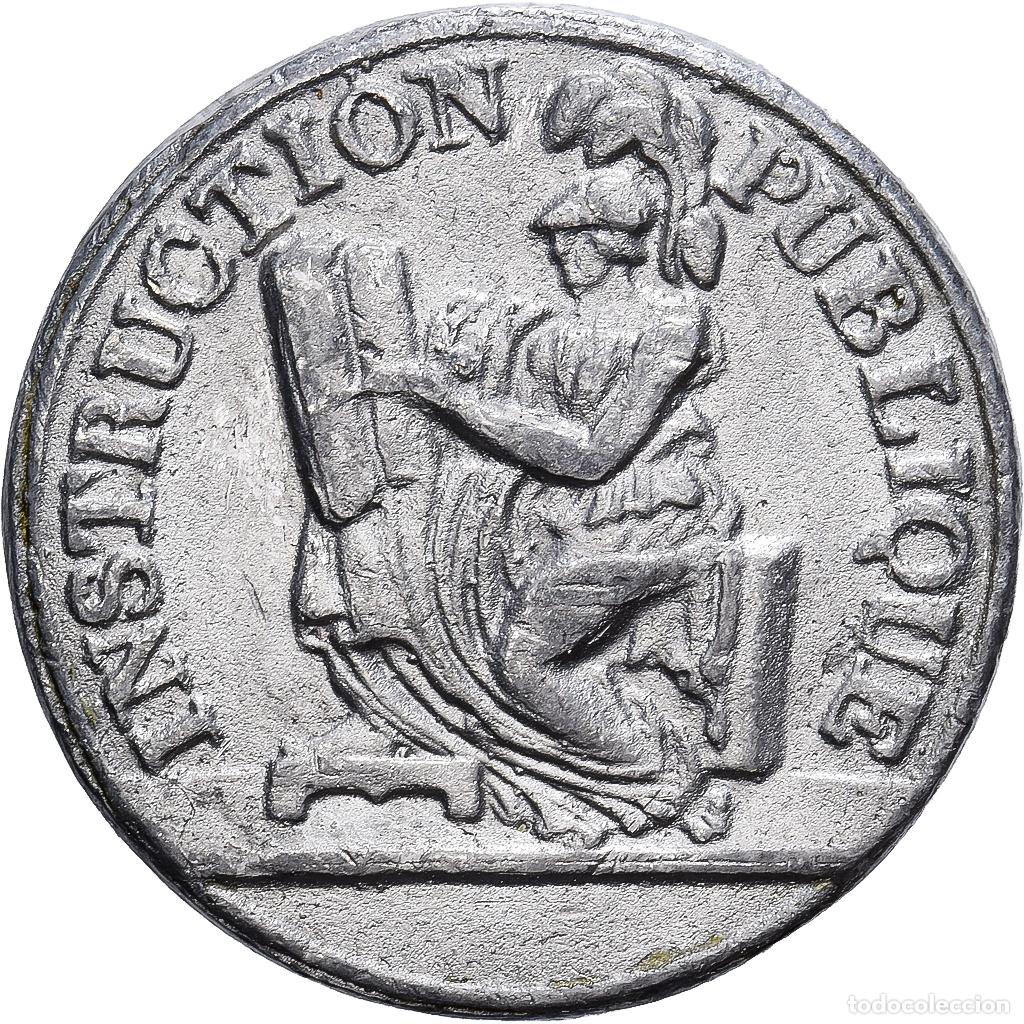 Medallas hist&oacute;ricas: [#139513] Francia, medalla, La Constitution garantit l'instruction publique, 1848, Cobre