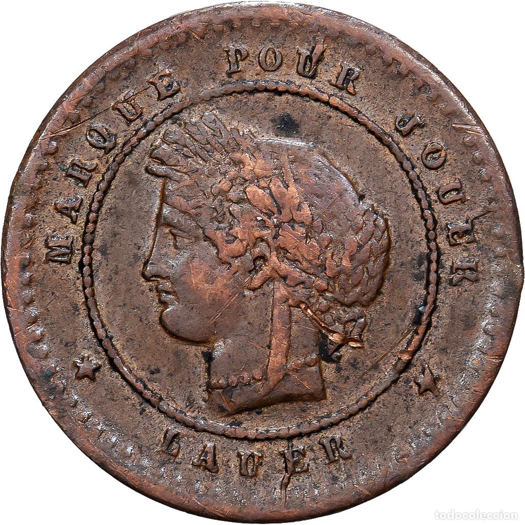 Medallas hist&oacute;ricas: [#139558] Francia, Game Token, Lauer, Bronce, MBC