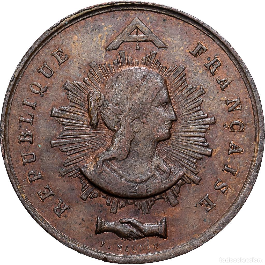 Medallas hist&oacute;ricas: [#139563] Francia, zeton, Ville de Lille, Drapeau offert par la Garde Nationale de Paris