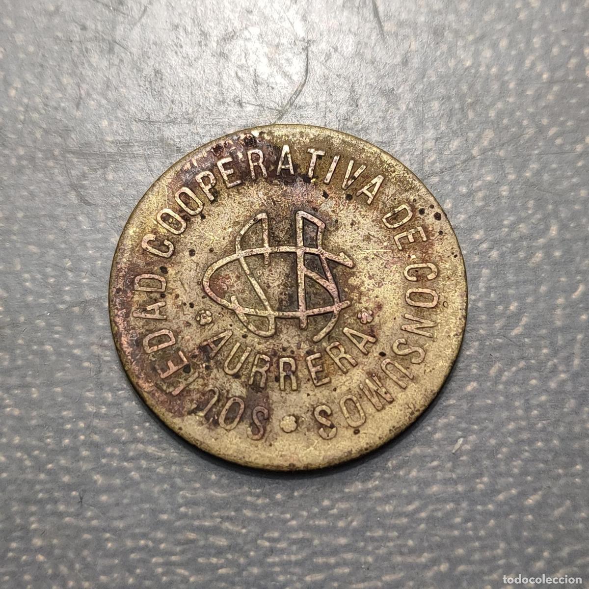 Medallas hist&oacute;ricas: ESPA&Ntilde;A FICHA COOPERATIVA AURRERA 1 KILO