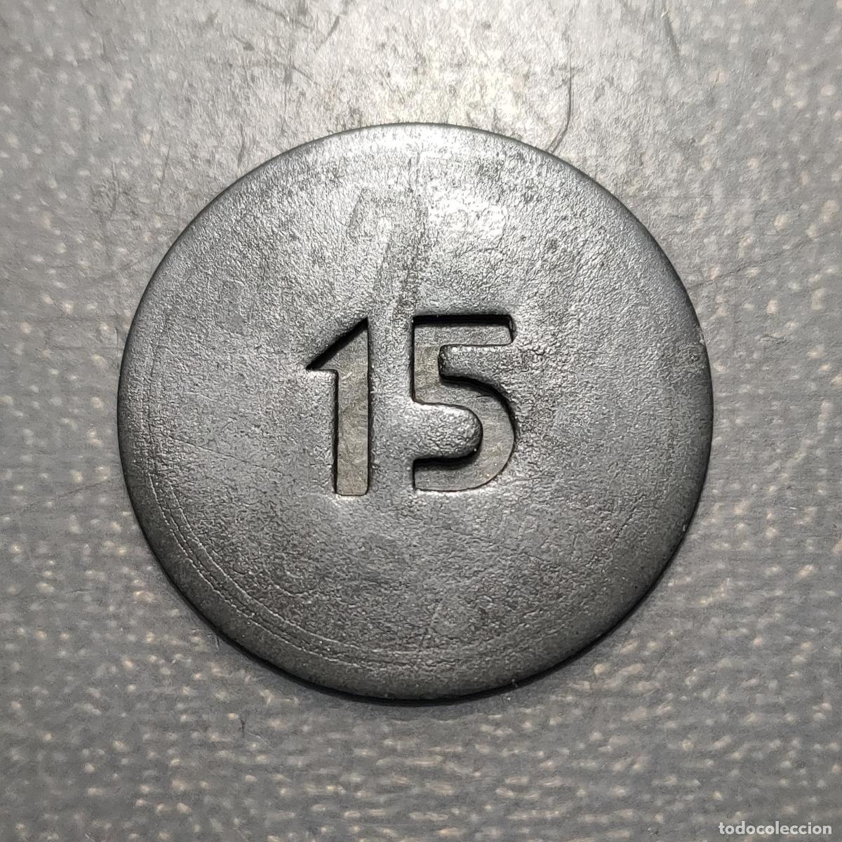 Medallas hist&oacute;ricas: ESPA&Ntilde;A FICHA COOPERATIVA 15 CENTIMOS