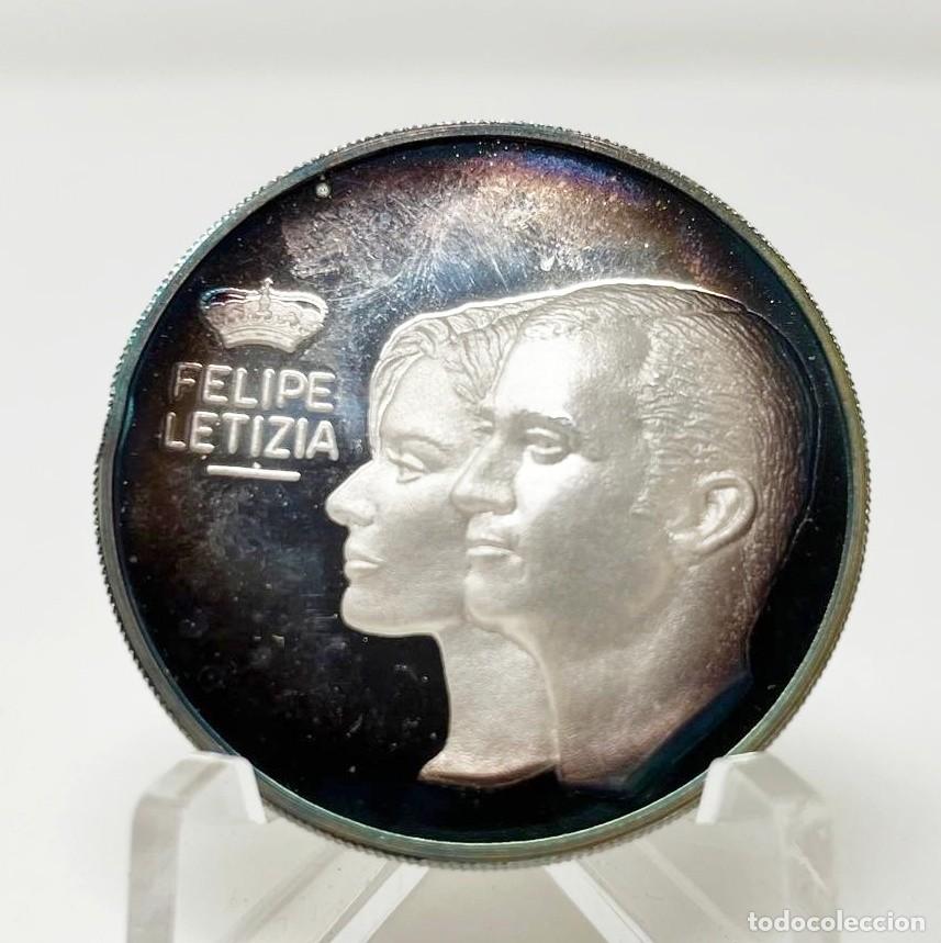 Medallas hist&oacute;ricas: Medalla Plata 999 Boda Real Felipe VI Letizia 2004 Proof N&ordm;179/1000 50g con Estuche
