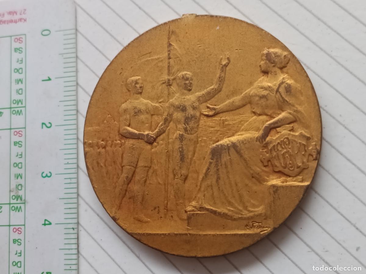 Medallas hist&oacute;ricas: Bayonne, Bayona. Pa&iacute;s vasco-franc&eacute;s 1913 F&eacute;d&eacute;ration Gymnastique des Patronages de France