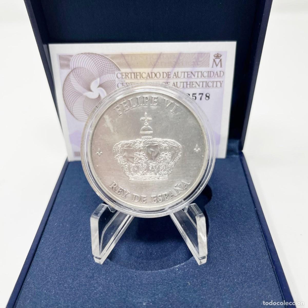 Medallas hist&oacute;ricas: Medalla Proclamaci&oacute;n Felipe VI 2014 Plata 925 Proof FNMT Certificado y Estuche