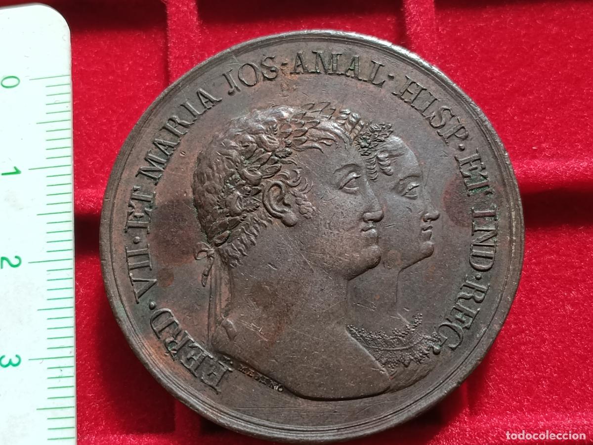 Medallas hist&oacute;ricas: Medalla Homenaje de las Provincias Vascongadas en la boda de M&ordf; Josefa Amalia. Fernando VII. 1819