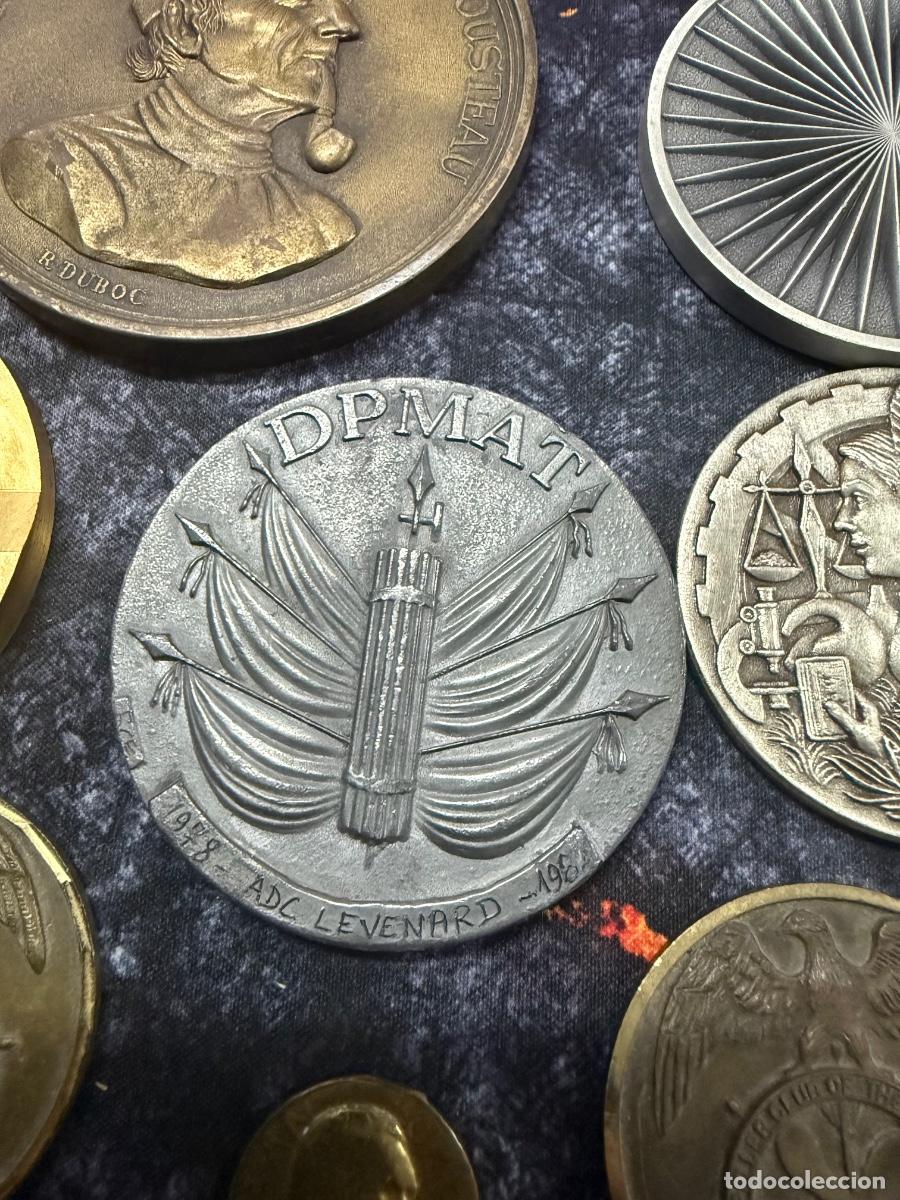 Medallas hist&oacute;ricas: Lote medallas vintage internacionales + Porsche + n&aacute;utica + historia (1,3 kg)