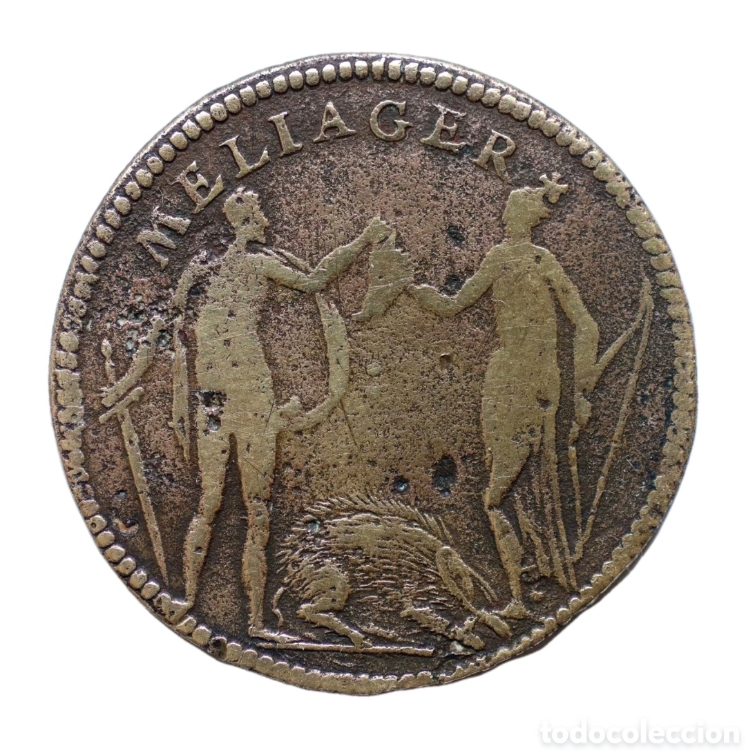 Medallas hist&oacute;ricas: RARO JETON APOLO Y DIANA / MELIAGER. FRANCISCO II ALEMANIA 1560