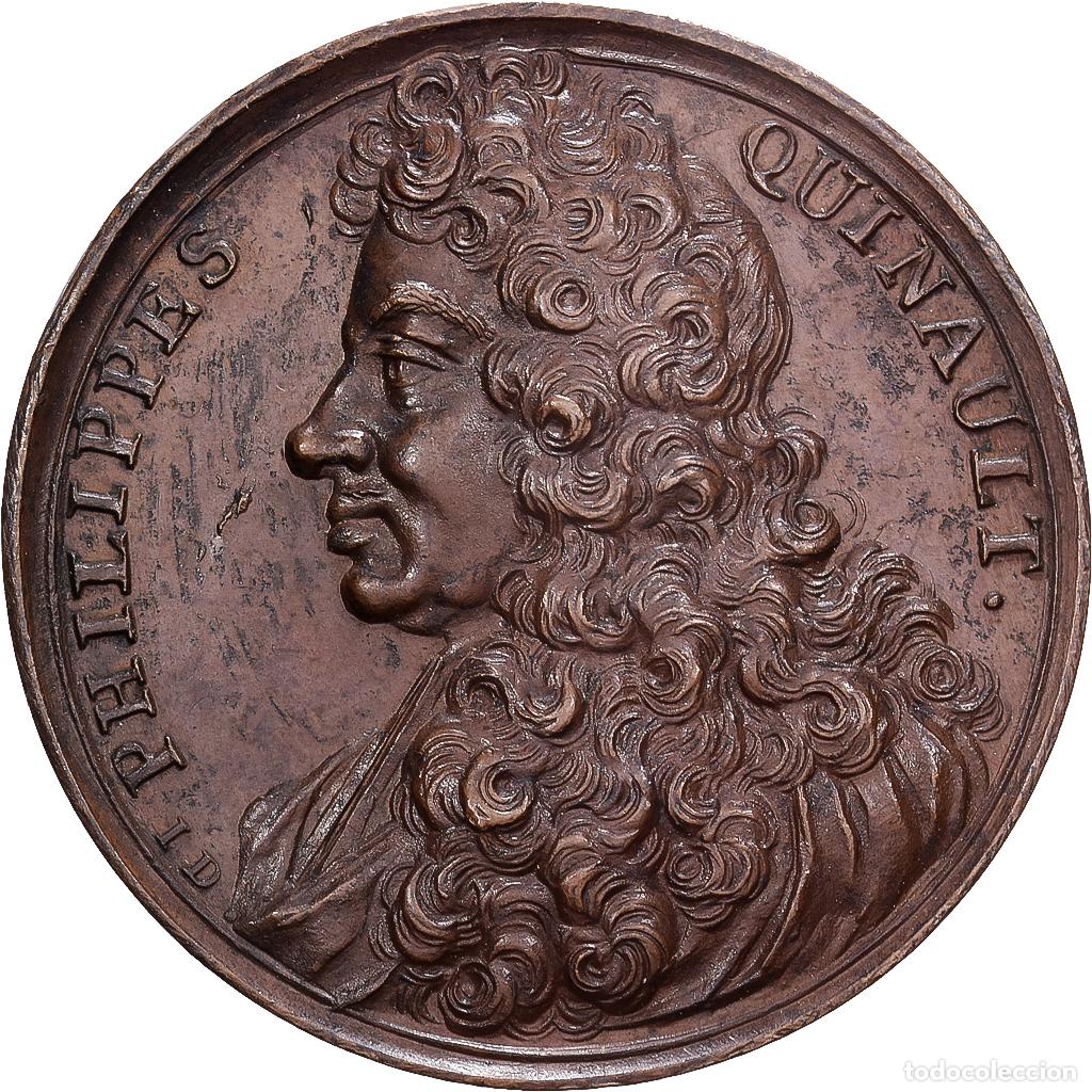Medallas hist&oacute;ricas: [#1202909] Francia, medalla, Philippe Quinault, 1688, Bronce, Dassier, EBC, Feuardent:5713