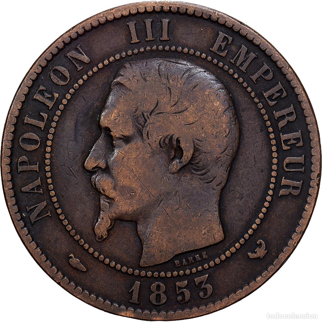 Medallas hist&oacute;ricas: [#1513229] Francia, zeton, Napol&eacute;on III, visite de la ville de Lille, 1853, BC+, Cobre